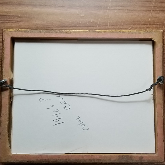 VTG Reverse Glass Painting With Background Print - Picture 4 of 9